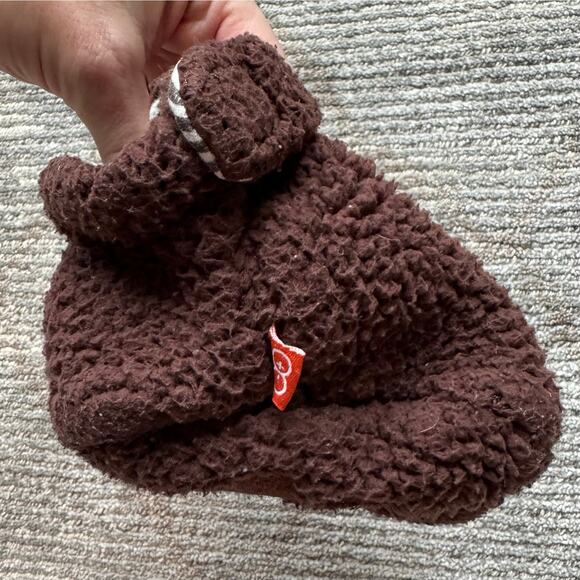 Magnificent Baby Fleece Booties Magnetic Closure Brown Fleece Fuzzy 12-18 mos - Picture 7 of 9